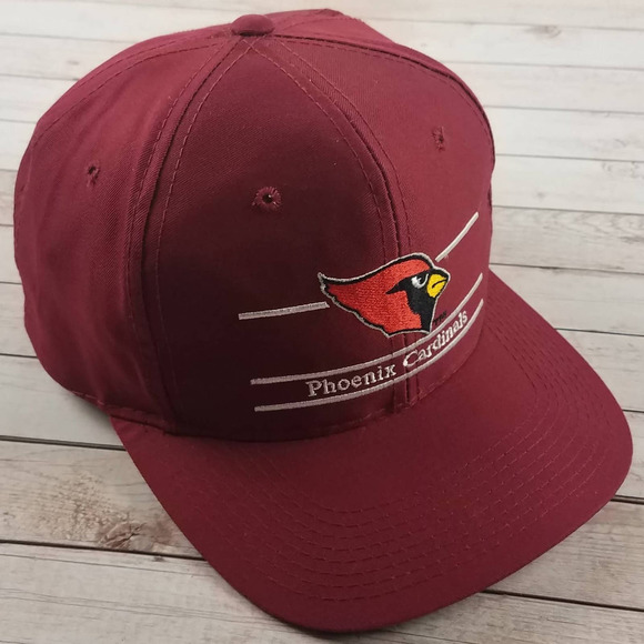 VTG 90s Arizona Cardinals Split Bar Snapback Hat - Picture 1 of 6